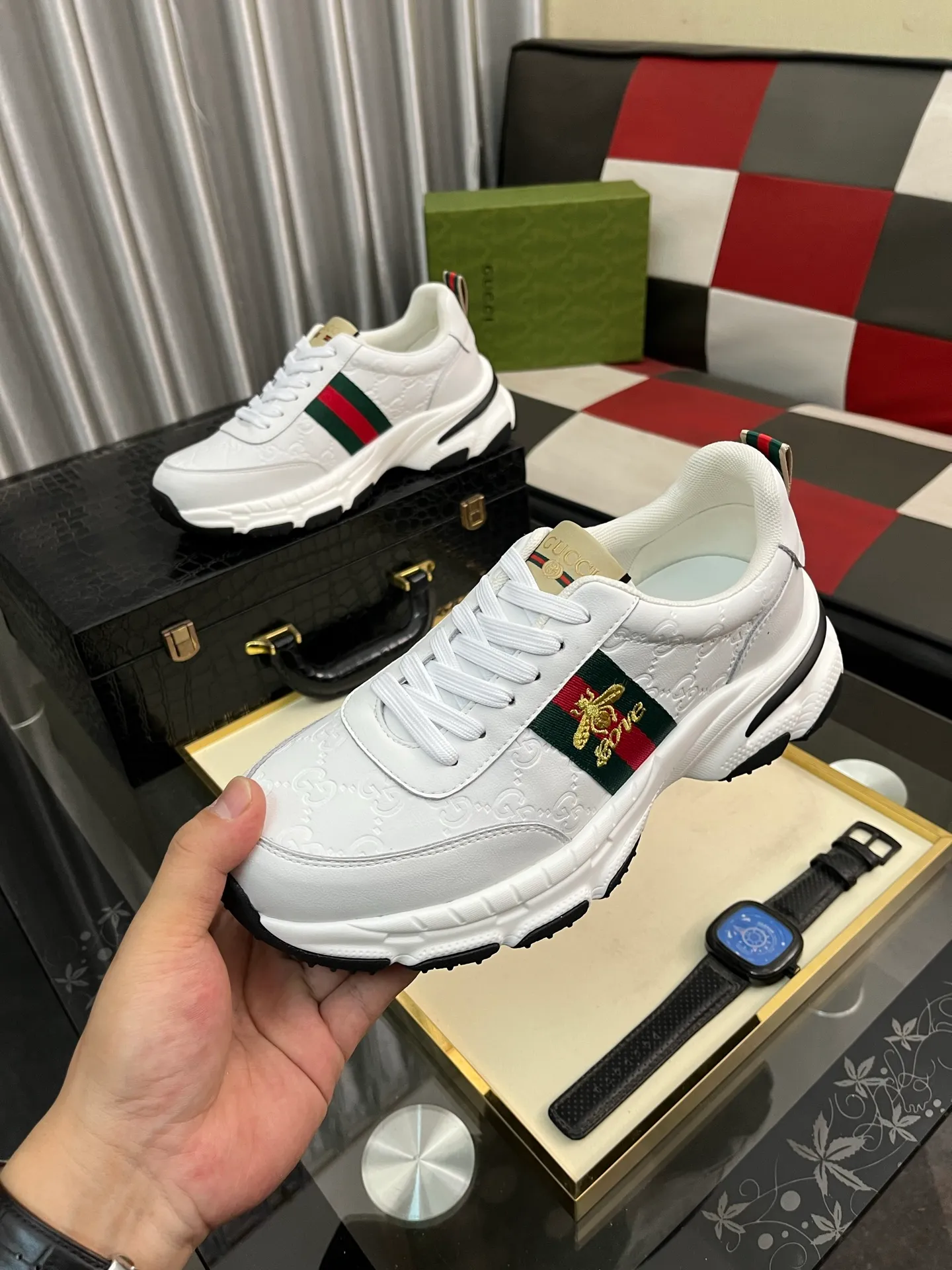 Men's Men's Shoes 💰458⌚️⌚️《Gucci*》The latest hot-selling casual shoes, top brand [seduce] luxury~purchase, top~quality. [Strong] The upper is made of imported breathable cowhide with material ➕ breathable sheepskin feet (•) and fine workmanship. Original stylish and stylish soft rubber wear-resistant and non-slip outsole, light and comfortable on the foot, size: 38-443️⃣colors available